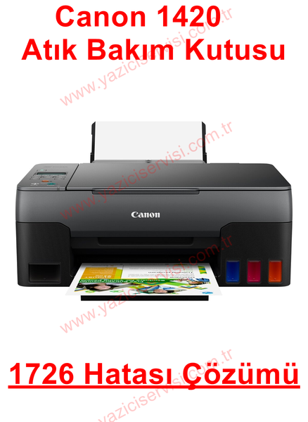 Canon G1420 Destek Kodu 1726 Hatası Çözümü MC-G02 Bakım Kartuşu