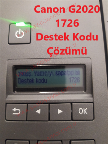 Canon G2020 Destek Kodu 1726 Hatası Çözümü MC-G02 Bakım Kartuşu