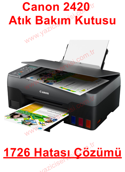 Canon G2420 Destek Kodu 1726 Hatası Çözümü MC-G02 Bakım Kartuşu