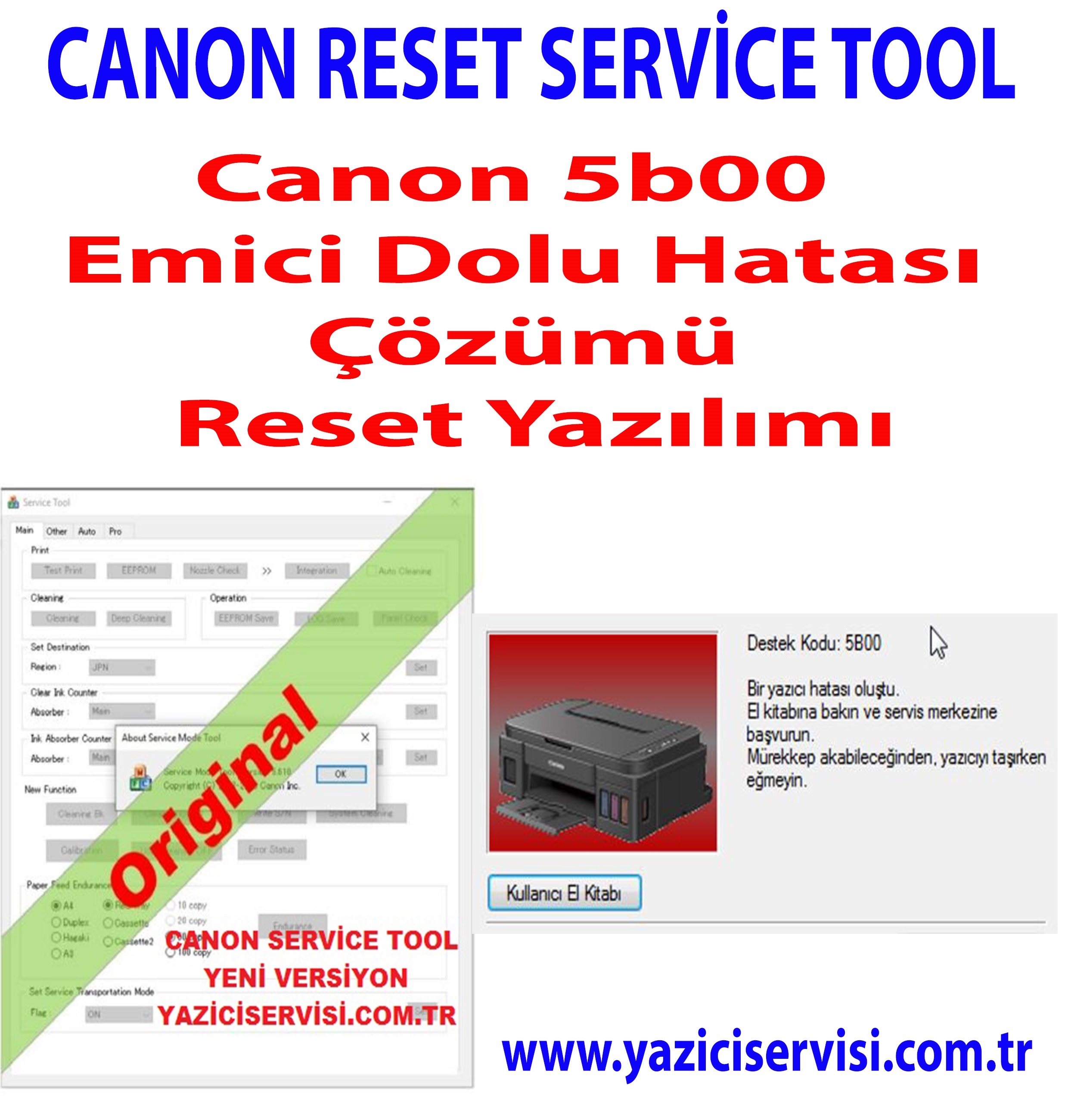 Canon G3410 5b00 Hatası Çözümü