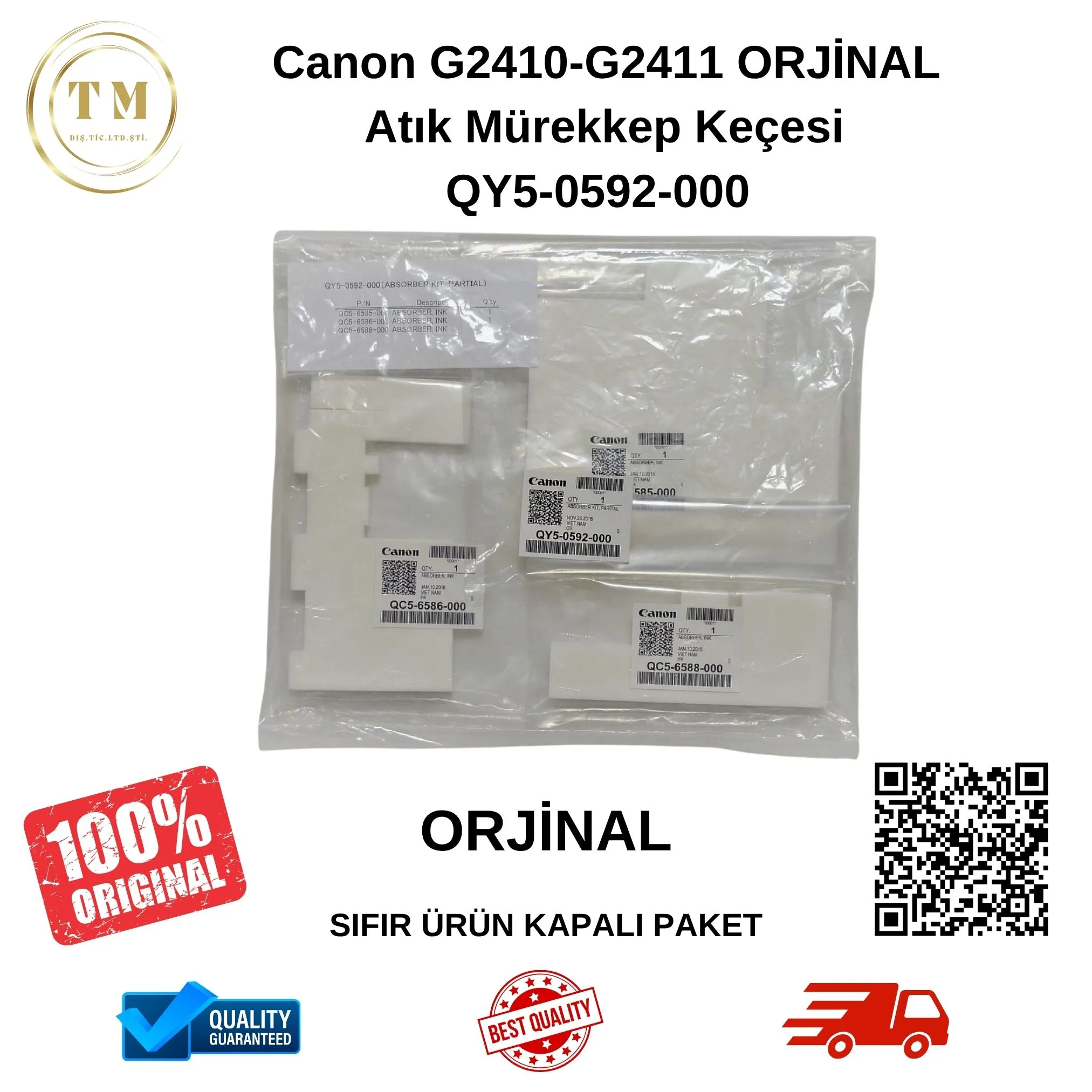 Canon G2410-G2411 Orjinal Atık Mürekkep Keçesi (Bakım Pedi)