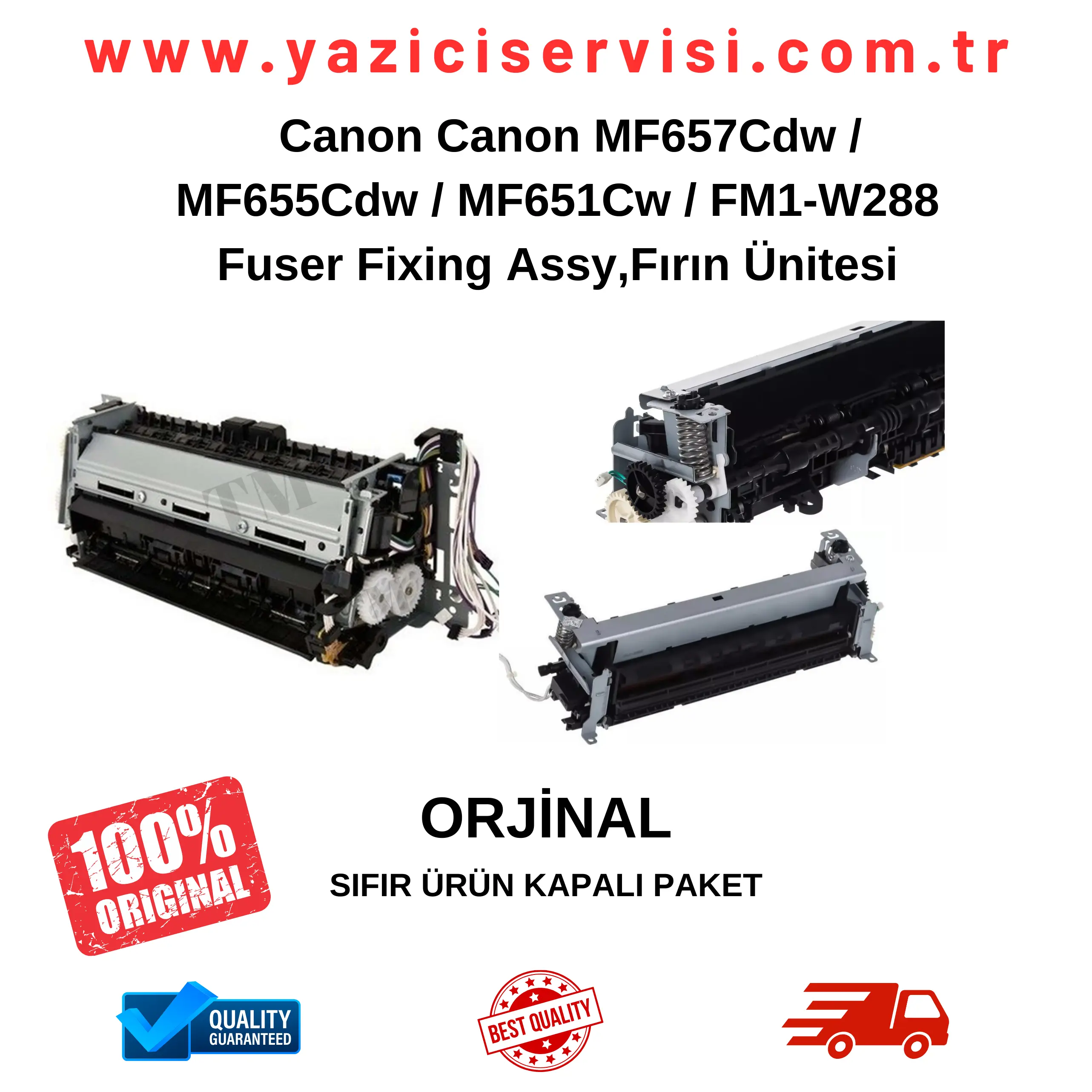 Canon MF657Cdw / MF655Cdw / MF651Cw / FM1-W288 Fuser Fixing Assy,Fırın Ünitesi