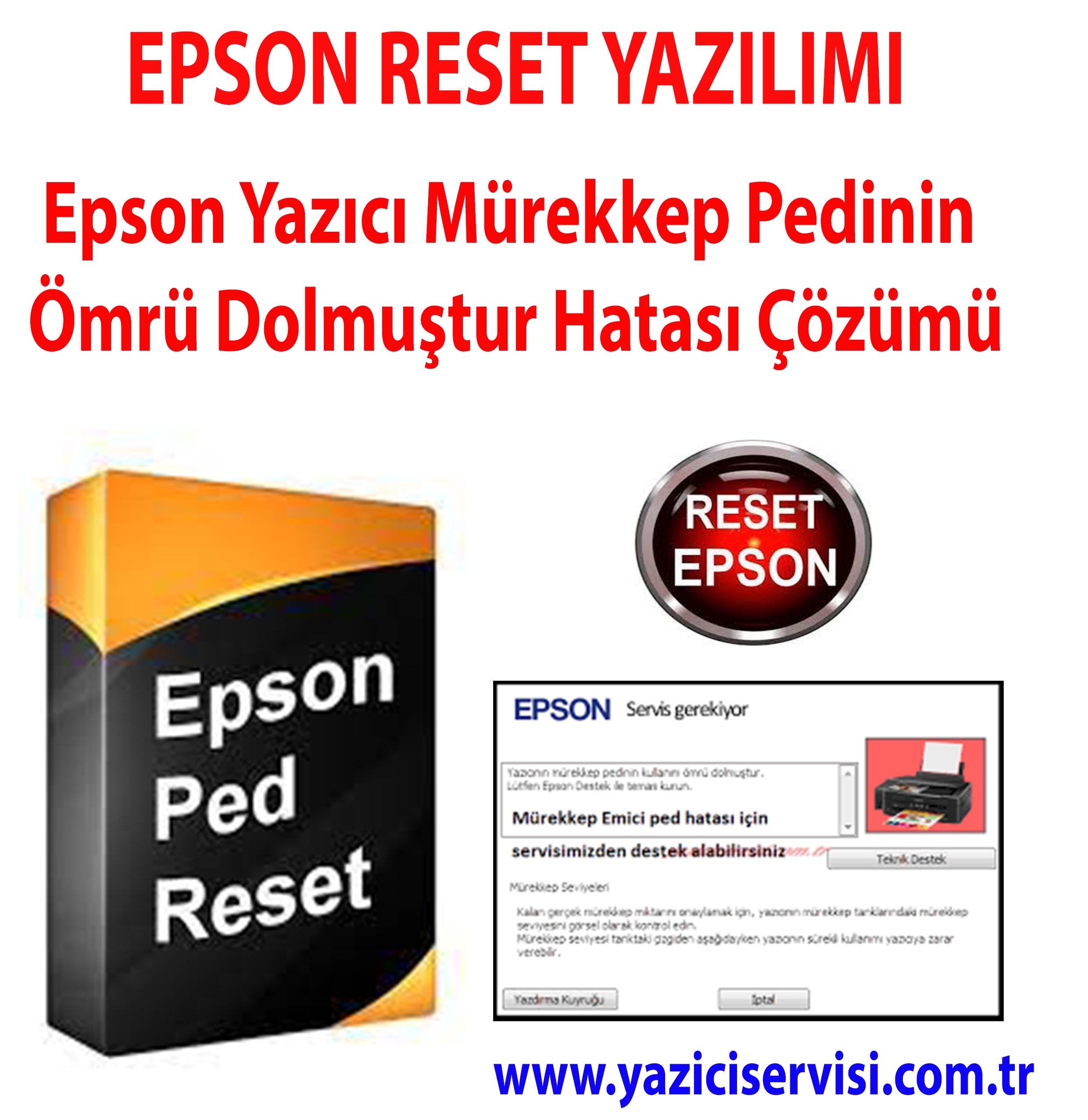 Epson L310 Reset Yaz c Servisi