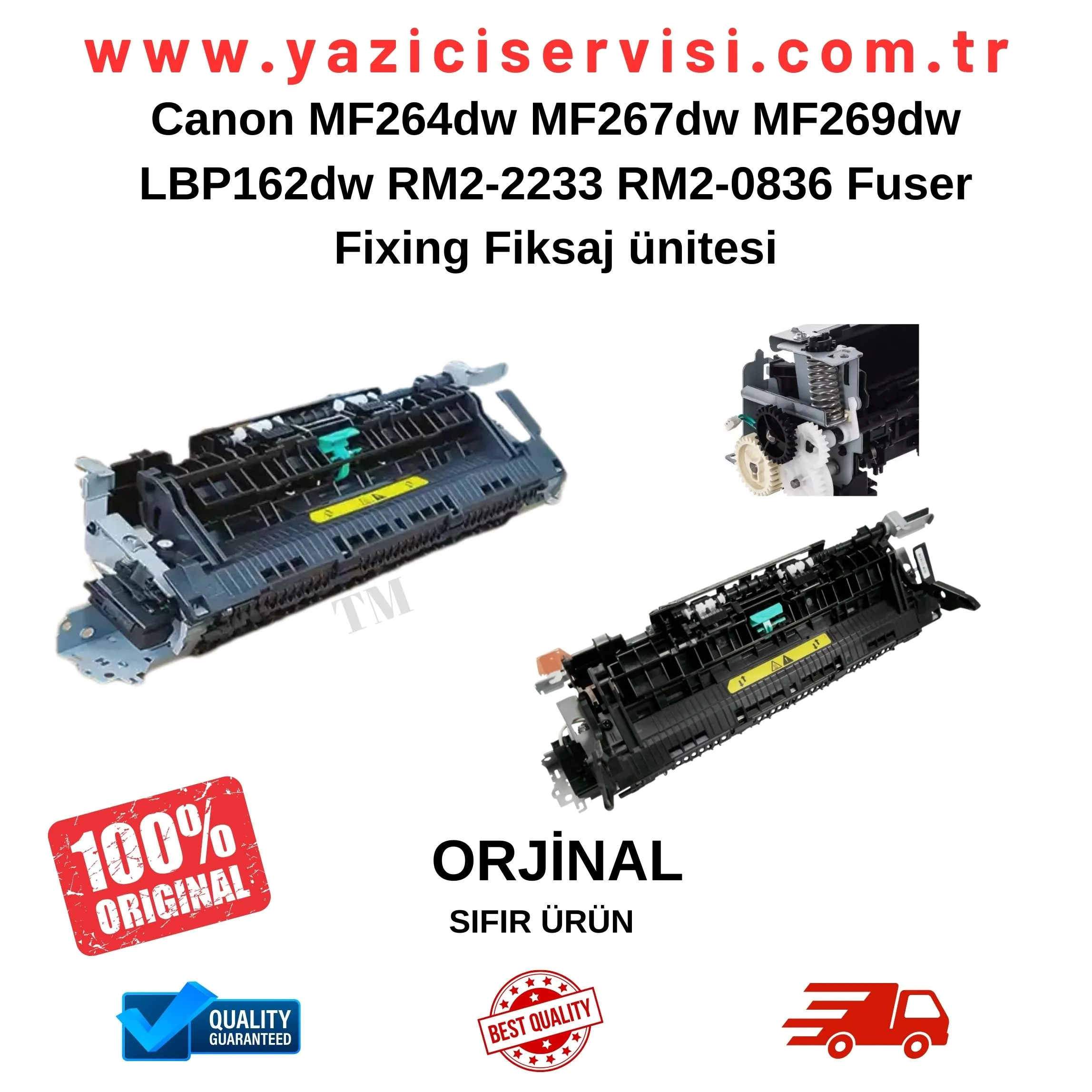 Canon MF264dw MF267dw MF269dw LBP162dw  RM2-2233 Fuser Fixing Fiksaj ünitesi