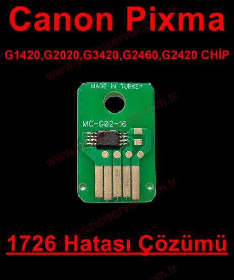 Canon Pixma G1420,G2020,G3420,G2460,G2420 1726 hatası çözümü Chip