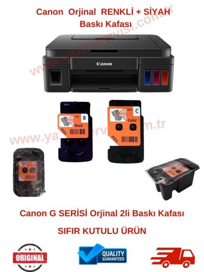 CANON  SERİSİ Baskı Kafası ikili Paket Siyah/Renkli G1400 / G2400 / G3400 UYGUN FİYAT 